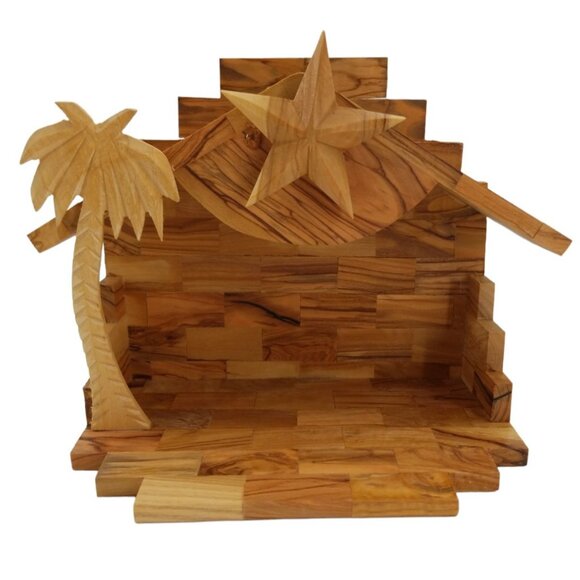 Nativity set Music Box of Carved Bethlehem Olive Wood National Geographic Origin - Picture 10 of 16